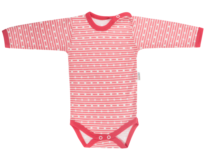 Dojčenské body Love Girl - dlhý rukáv, červené, veľ 68