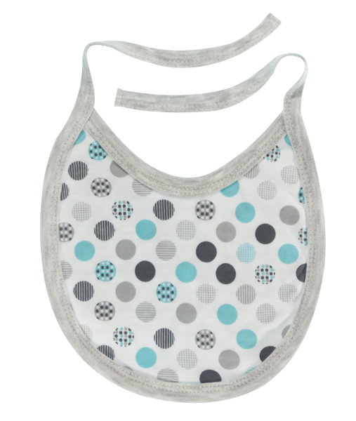 Mamatti Podbradník bavlna Bubble Boo, tyrkys/sivý