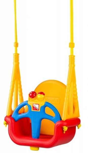 Eco toys Záhradná hojdačka 3v1 - červeno/žltá (ZáHRADNá HOJDAčKA, VEK: 6M - 7 ROKOV)
