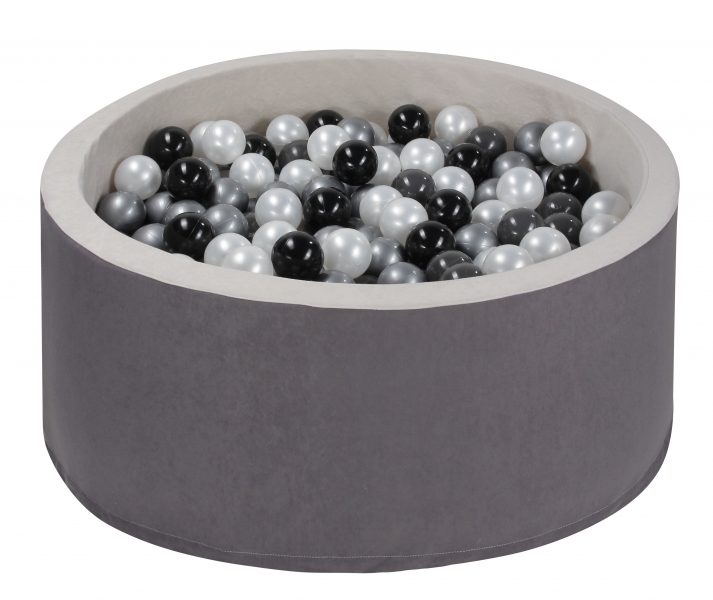 NELLYS Bazen pre děti 90x30cm + 200 balónků - sivý