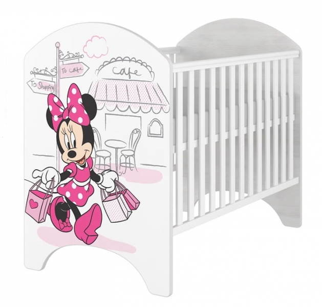 BabyBoo Dětská postieľka Disney Minnie/Shopping, 120x60cm
