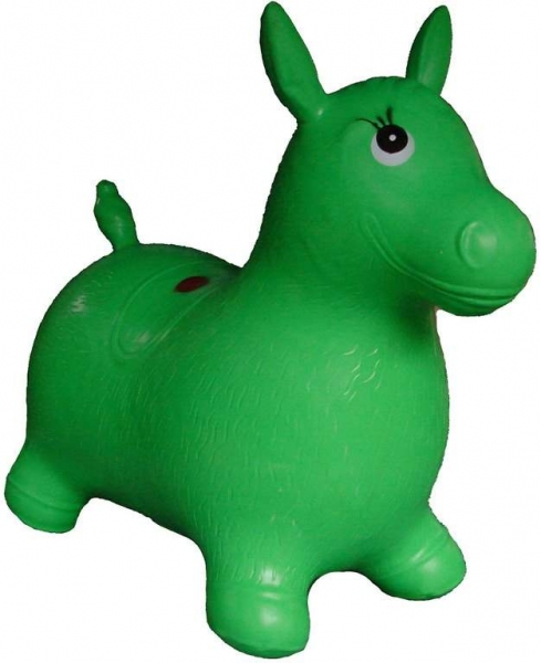 Artyk Gumový skákajúci oslík Edu &amp;amp; Fun - zelený (VEK: 3 +, FARBA: ZELENá)