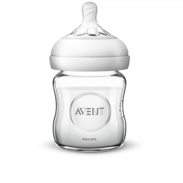 Detská sklenená fľaša Avent Natural, 120 ml