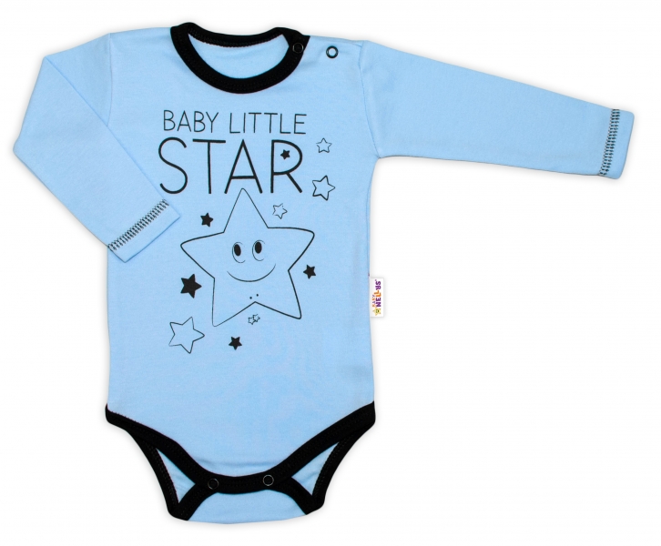 Kojenecké body dlhý rukáv, modré, Baby Little Star, veľ. 68