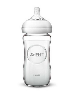 Detská sklenená fľaša Avent Natural, 240 ml