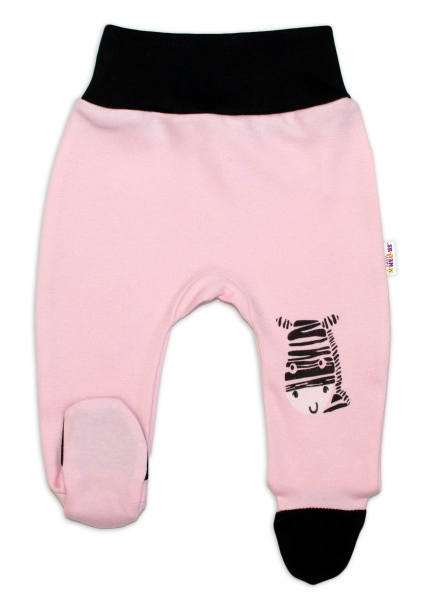 Dojčenské polodupačky, ružové - Zebra, veľ. 80