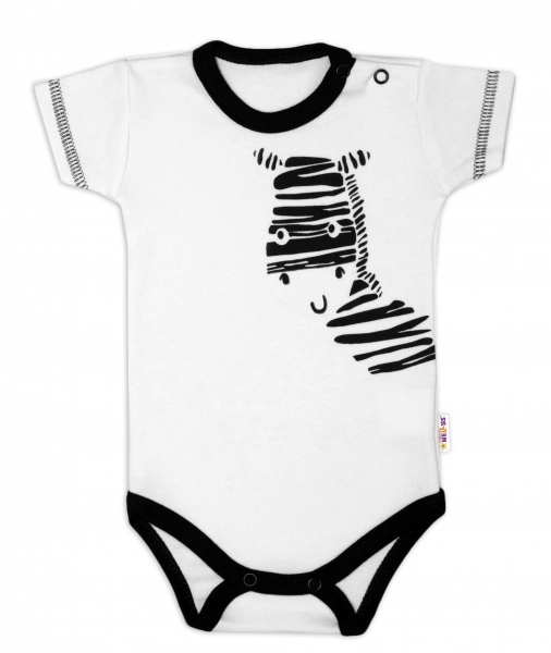 Body krátky rukáv , Zebra - biele, veľ. 68