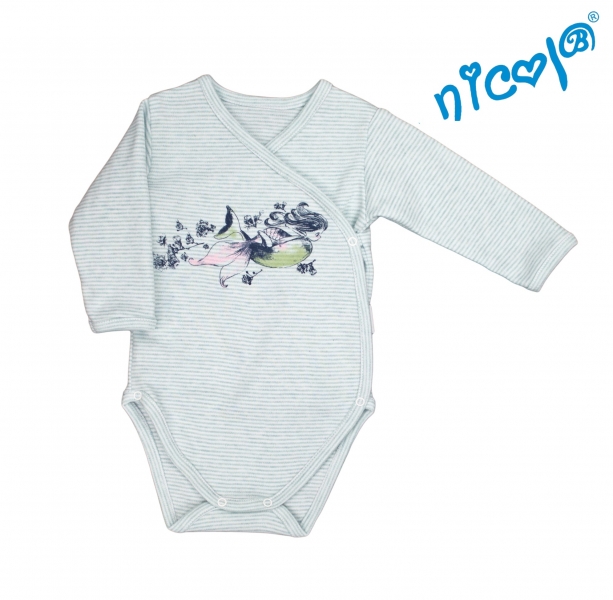 Body Nicol, Morská víla - dlhý rukáv, zapínanie bokom - mátové (VEľ. 52, NICOL, K: 151096, KOLEKCIA:)
