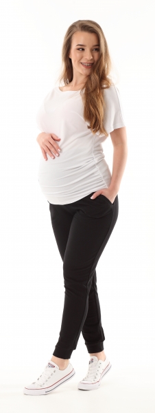 Tehotenské nohavice/tepláky Gregx, Vigo s vreckami - čierne, veľ. XL-#Velikosti těh. moda;XL (42)