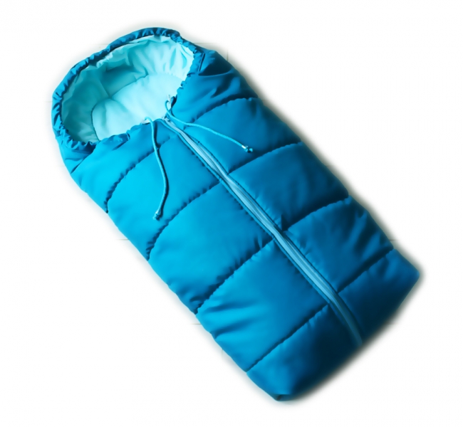 Detský fusak Baby Nellys ARTIC LUX velvet, 95 x 45 cm - tyrkys
