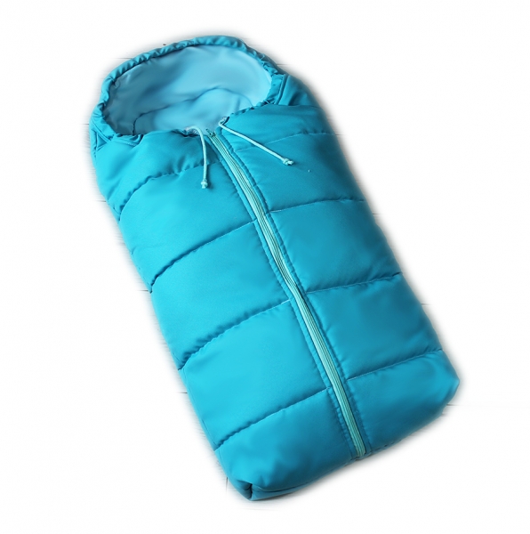 Detský fusak Baby Nellys ARTIC LUX velvet, 95 x 45 cm - sv. modrá