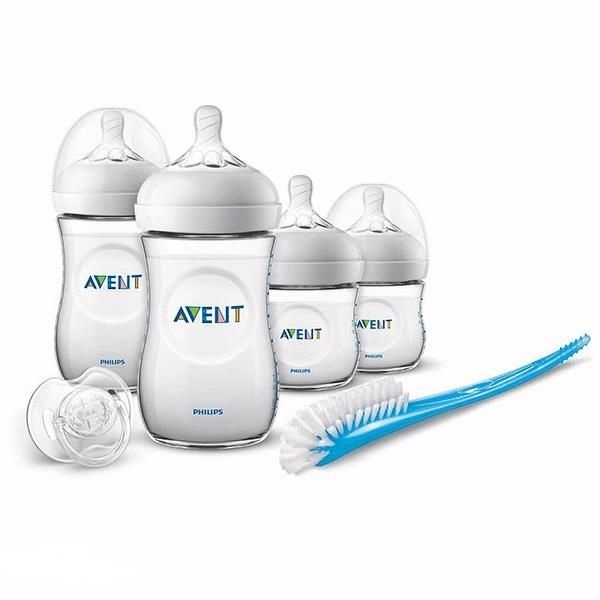 AVENT štartovacia sada Natural - 4 x fľaša, kefa, cumlík