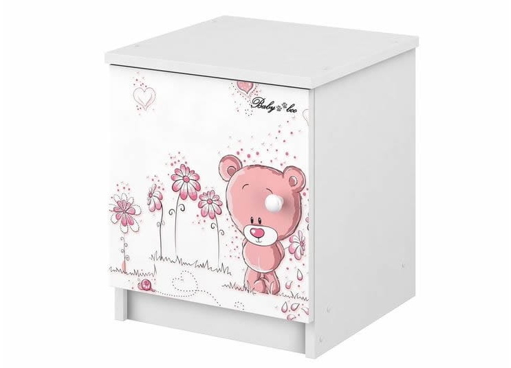 Babyboo Nočný stolík - Macko ružový, D19