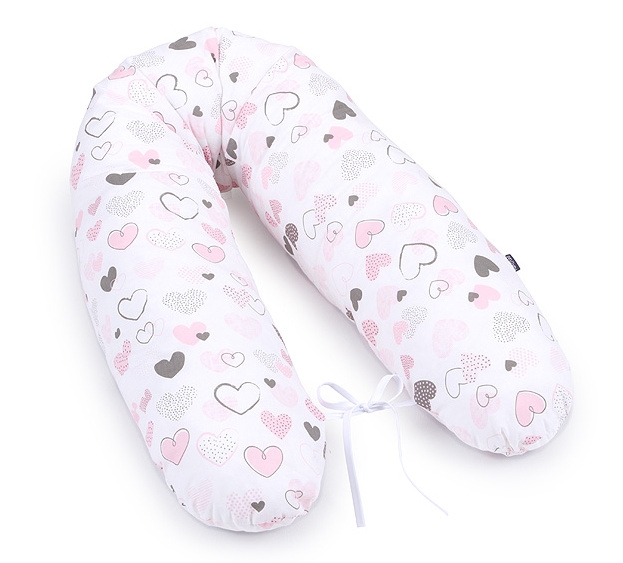 Mamo Tato Dojčiací vankúš - relaxačná poduška Multi - Srdiečka pastel (VZOR: SRDIEčKA PASTEL)