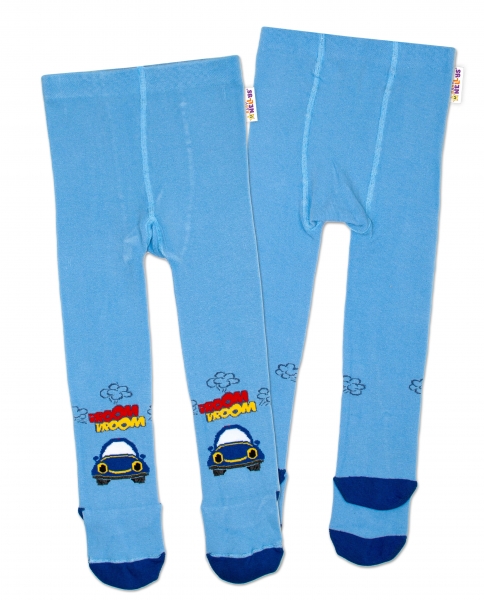 Baby Nellys Bavlnené pančucháče Autíčko - modré, veľ. 92/98-#Velikost koj. oblečení;92-98 (18-36m)