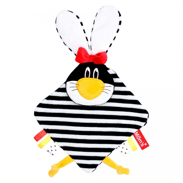 Hencz Toys Roztomilý maznáčik / šustík v kontrastných farbách - červený