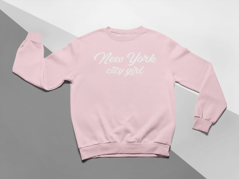 KIDSBEE Moderná detská dievčenská mikina New York City Girl - ružová, veľ. 134-#Velikost koj. oblečení;134 (8-9r)