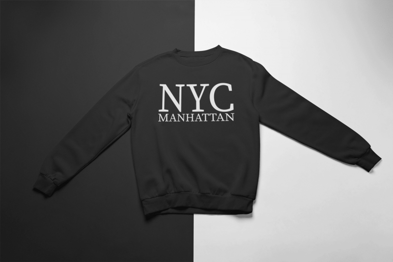 KIDSBEE Štýlová chlapčenská tepláková mikina Nyc Manhattan - čierna, veľ. 104-#Velikost koj. oblečení;104 (3-4r)
