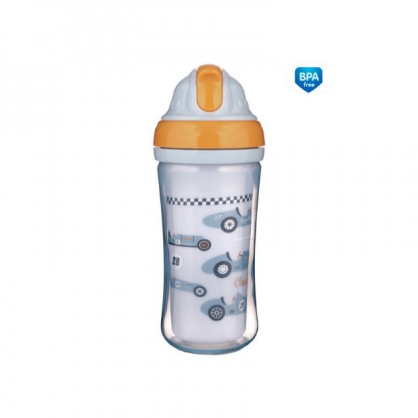Canpol babies Športová fľaša sa slamkou Racing - sv. modrá, 260 ml (CANPOL BABIES, 260 ML, FARBA: SV.)