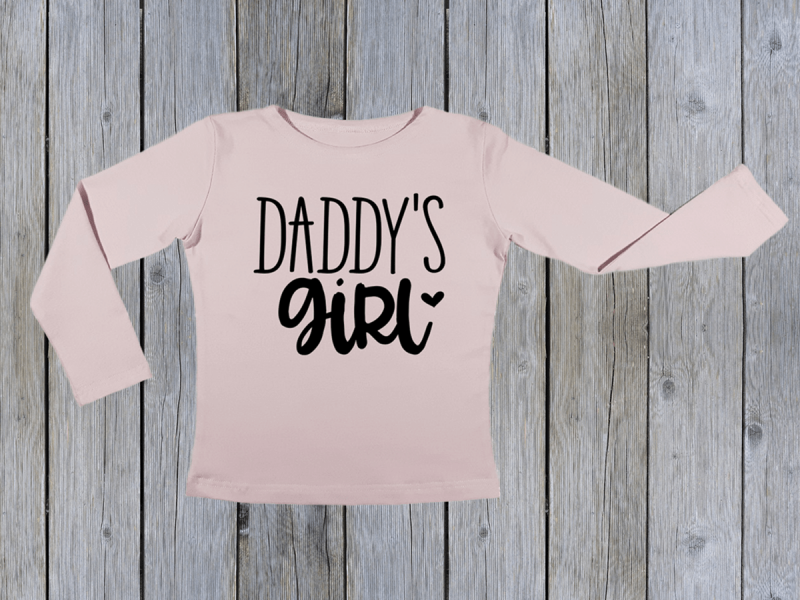 KIDSBEE Dievčenské bavlnené tričko Daddy's Girl - ružovéeľ. 122-#Velikost koj. oblečení;122 (6-7r)