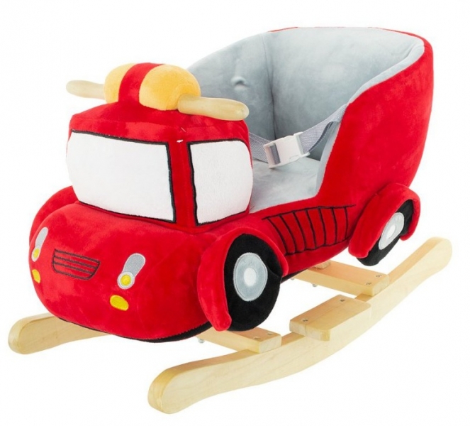 Euro Baby Hojdacie Požiarne auto s melódiu - červená