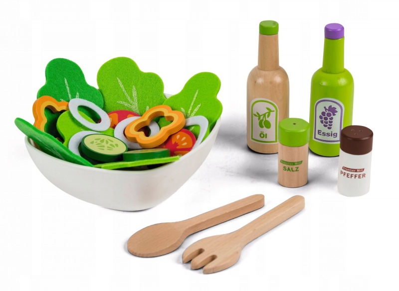Drevená hračka - Sada na prípravu šalátu Eco Toys