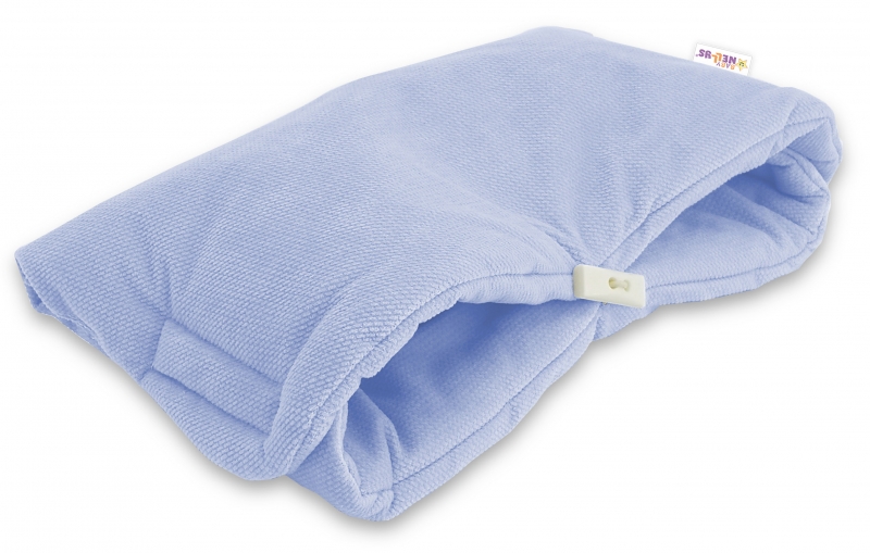 Luxusný rukávnik Velvet Baby Nellys, 40 x 20cm - sv. modrá