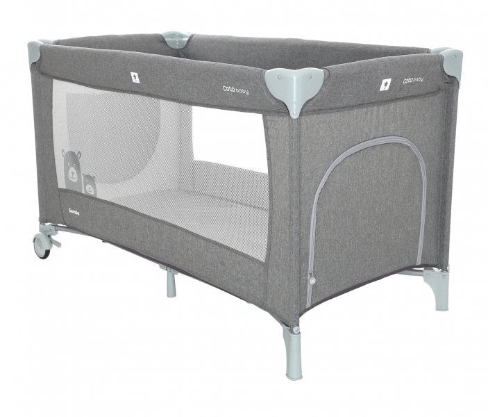 Coto Baby Cestovná postieľka Samba - Dark Grey / Melange (CESTOVNá POSTIEľKA VO FARBE - TMAVO SIVA.)