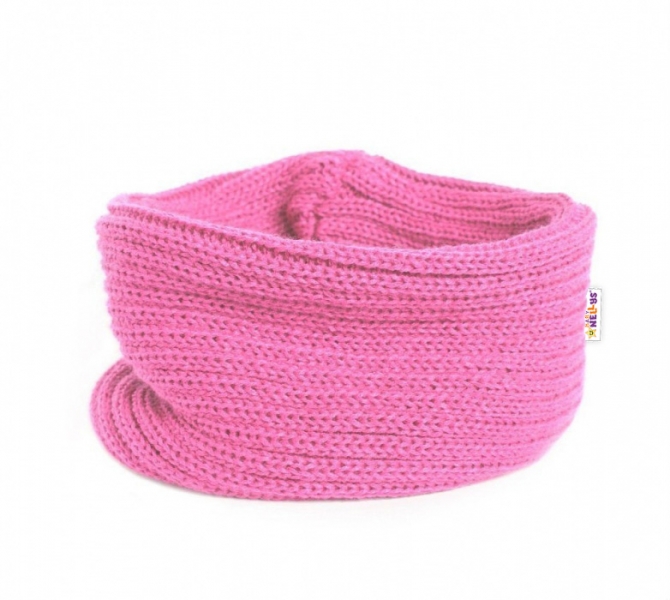 Pletený nákrčník / komínok Baby Nellys ® - ružový-#Velikost koj. oblečení;univerzální