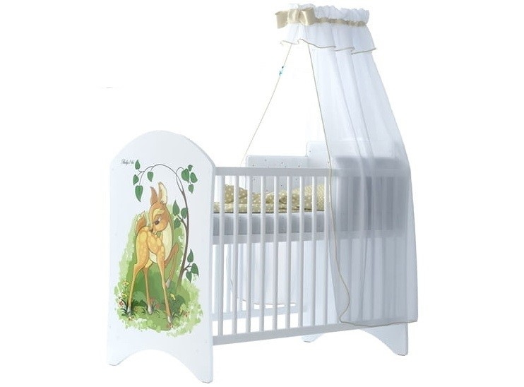 BabyBoo Detská postieľka LUX s motivom Bambi, 120 x 60 cm