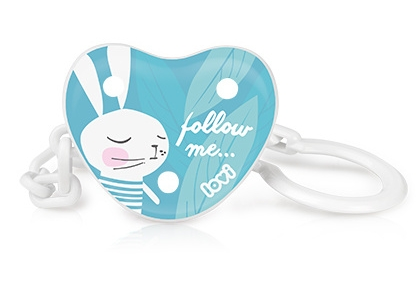 Lovi retiazka na cumlík s klipsou Follow the rabbit - matový