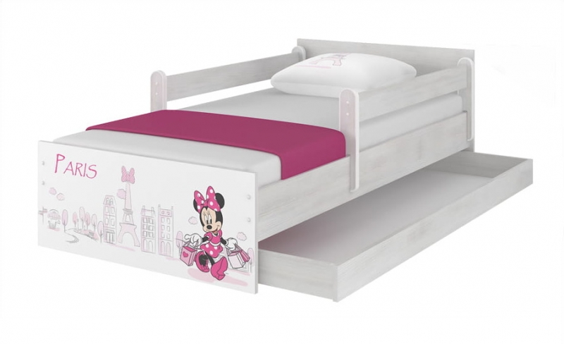 BabyBoo Detská postel Disney - MAX Minnie Paris  160 x 80 cm + šuplík-#Rozměry;160x80