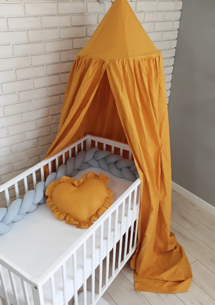 Baby Nellys Nebesá z celej látky - horčicová