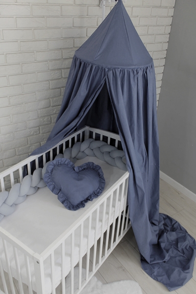 Baby Nellys Nebesá z celej látky - tm. sivá