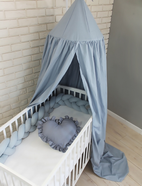 Baby Nellys Nebesá z celej látky - světle sivá