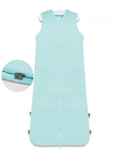 Baby Nellys Spací vak Velvet prešívaný (85 - 106 cm) - mätový