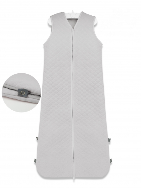 Baby Nellys Spací vak Velvet prešívaný (85 - 106 cm) - sivý