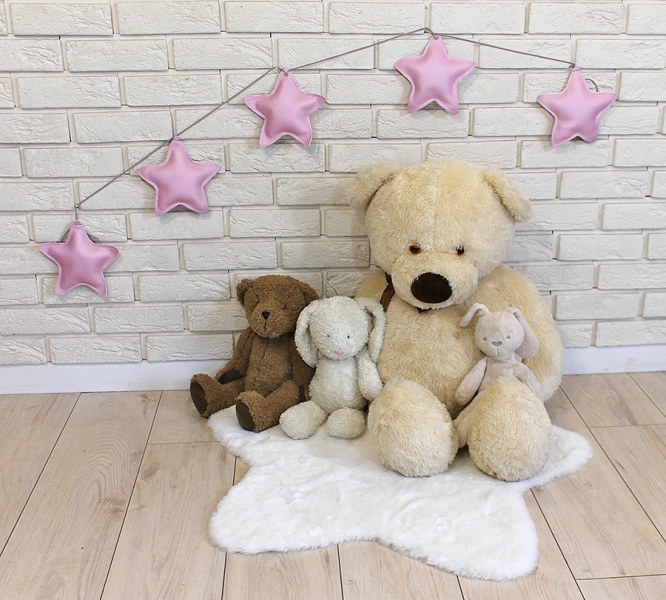 Ozdobná girlanda z eko kože Baby Nellys Hviezdičky - ružové