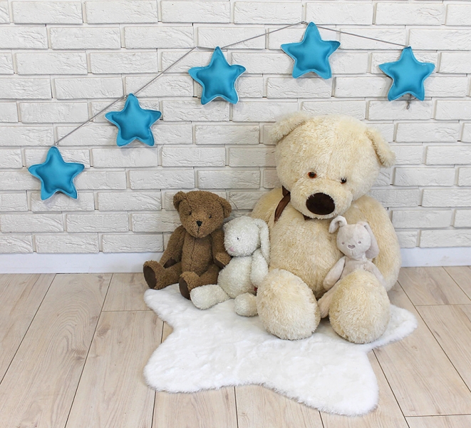 Ozdobná girlanda z eko kože Baby Nellys Hviezdičky - tyrkysové