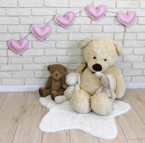Ozdobná girlanda z eko kože Baby Nellys Srdiečka - ružové
