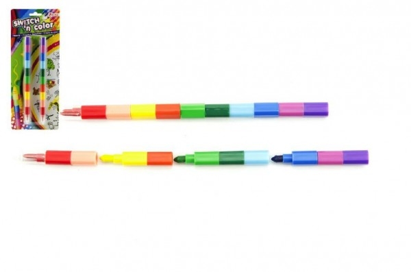 Pastelky meniace farbu 2ks 22cm na karte