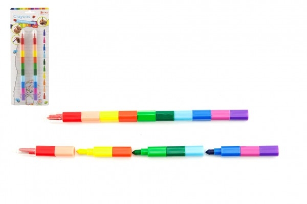 Pastelky meniace farbu 2ks 22cm na karte