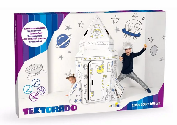 Veľká kartónová vesmírna raketa