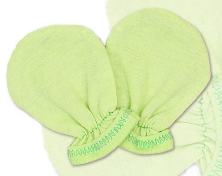 Rukavičky bavlna Terjan - zelené, veľ. 1