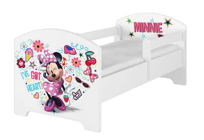 Babyboo Detská posteľ s penovým matracom Disney 140 x 70 cm - Minnie Music