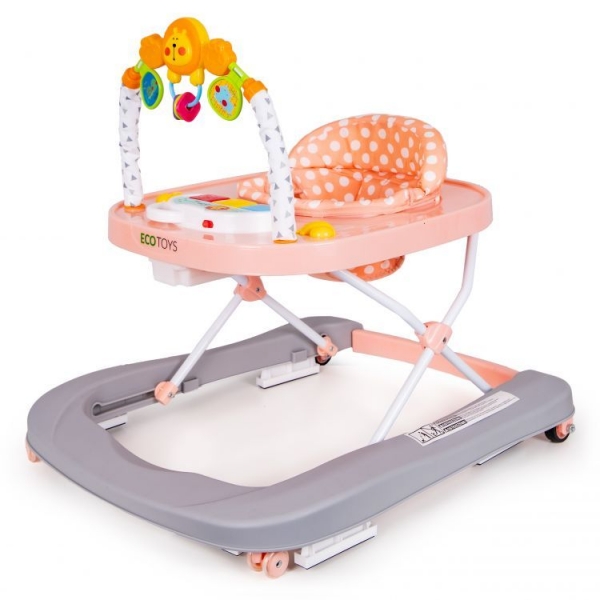 Edukačný detské chodítko ECO TOYS - ružové (FARBA: RUžOVé)
