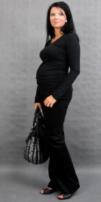Be MaaMaa Tehotenské tričko ELLIS - čierna-#Velikosti těh. moda;S/M
