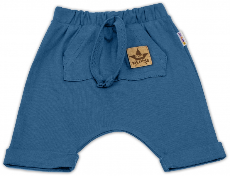Bavlnené kraťasy Baggy s klokaním vreckom - nawy, veľ 68