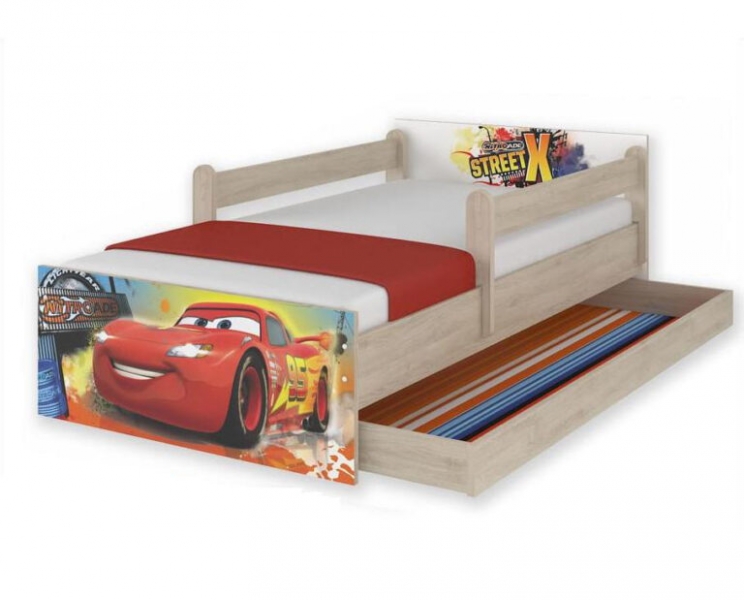 Babyboo Detská junior posteľ Disney 200x90cm MAX XXL "CARS"