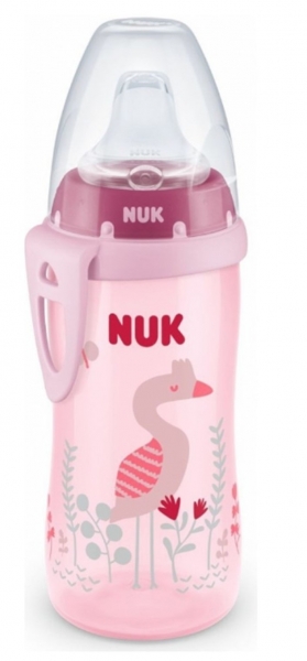 NUK Fľaštička Active Cup 300 ml -Plameniak (NUK, 300ML, ACTIVE CUP, 12M +, FARBA: RUžOVá)